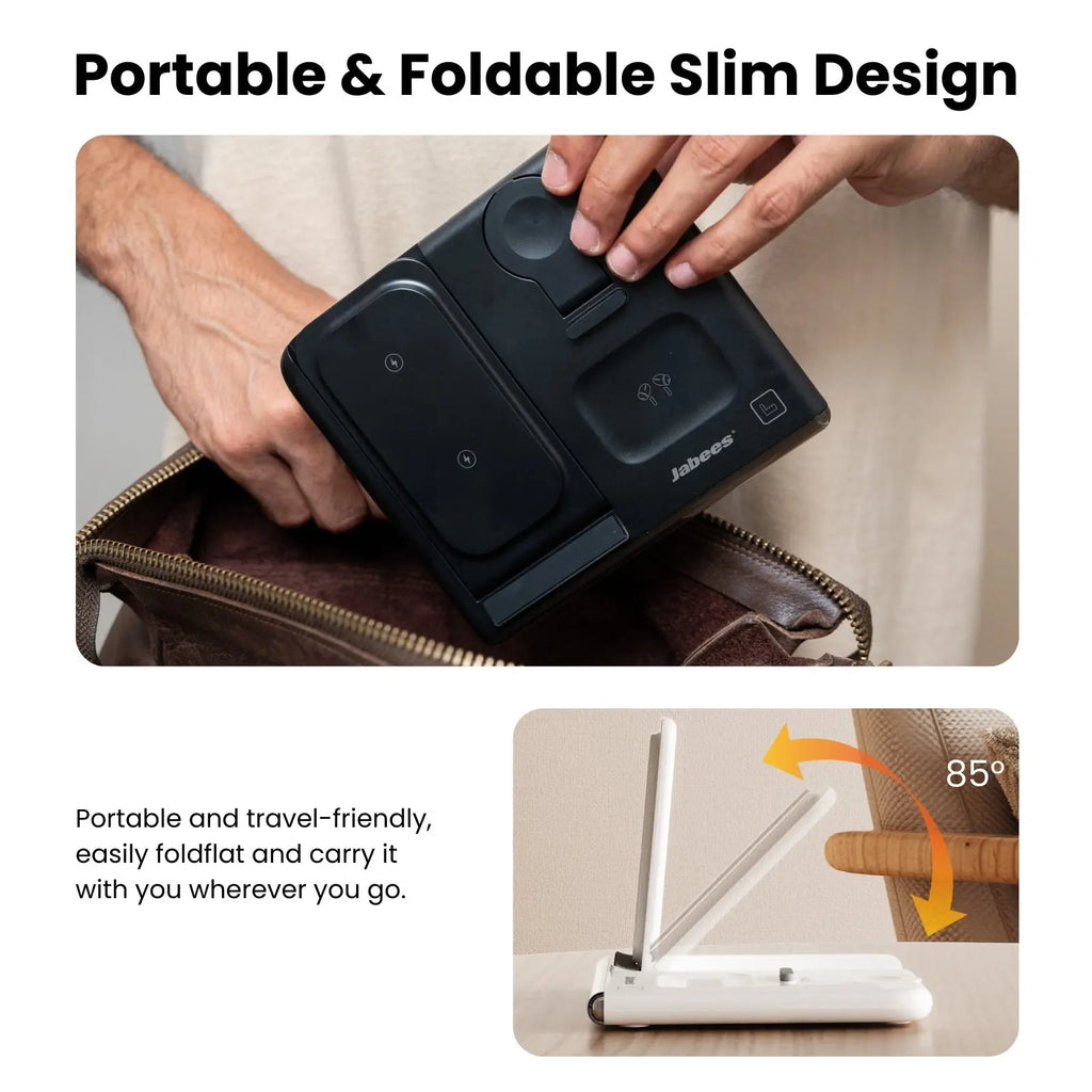 4‑in‑1 Foldable Wireless Charging Station with LED Night Light DC-Jabees