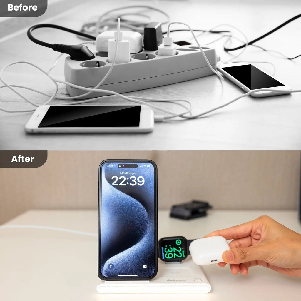 4‑in‑1 Foldable Wireless Charging Station with LED Night Light DC-Jabees