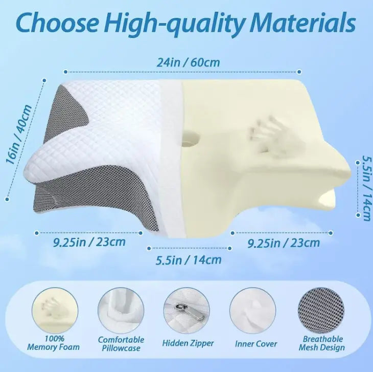 Memory Pillow Sleep Cervical Support PrimeFinds