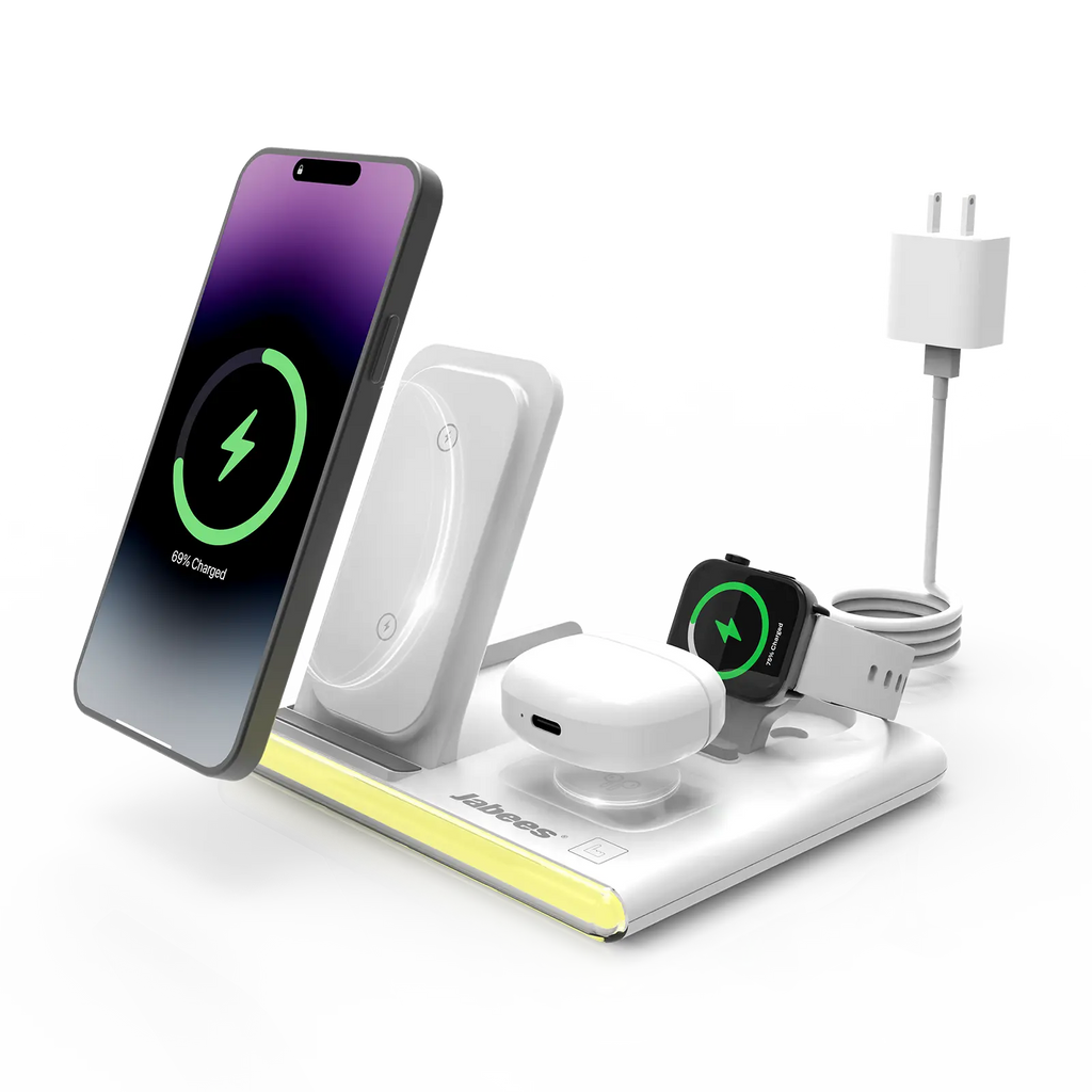 4‑in‑1 Foldable Wireless Charging Station with LED Night Light DC-Jabees