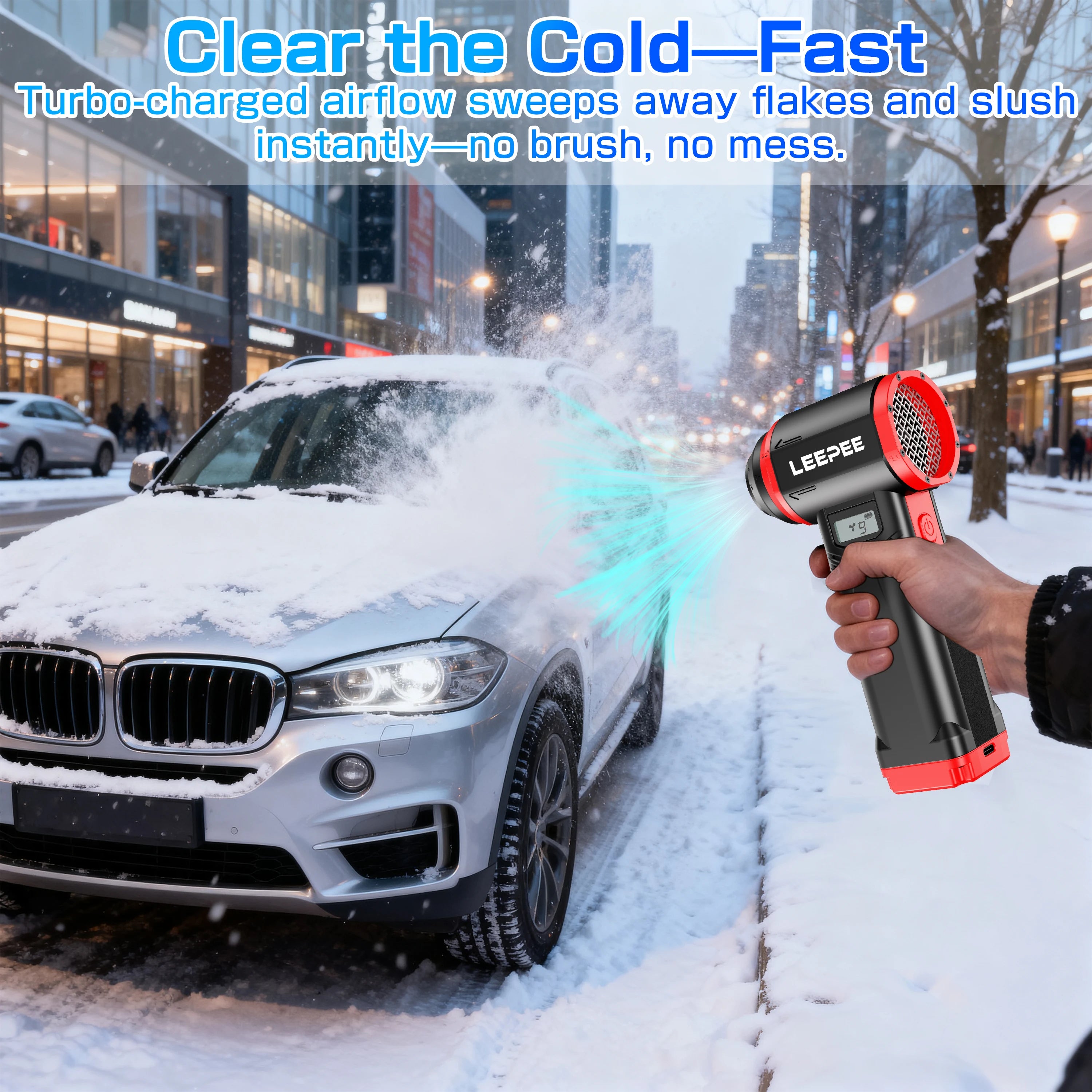 For Car RV Truck Trailer SUV Wireless Hair Dryer Powerful Air Jet Blower Violent Fan Cleaning Blower Tools Handheld Turbo Fan