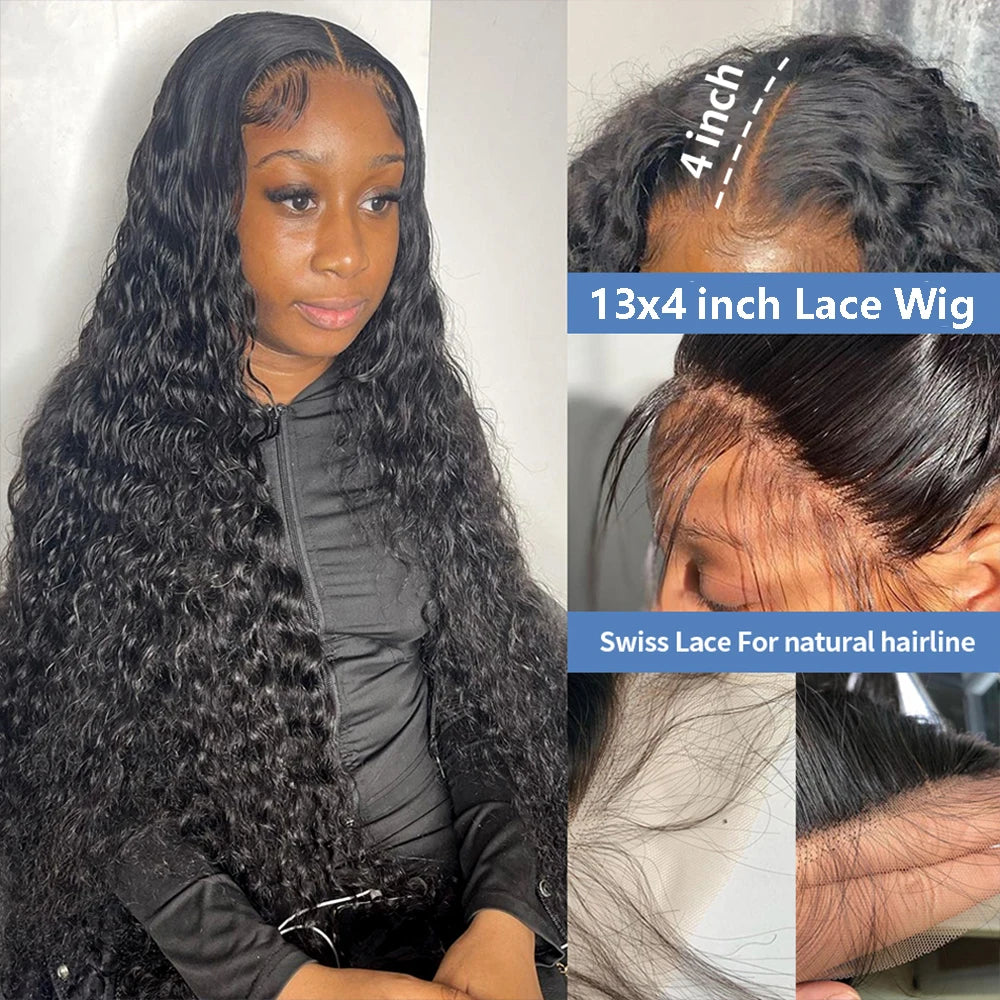 Kinky Curly 13x6 Lace Front Wigs Jerry Curly 100% Human Hair Wigs Transparent Lace 4x4 Closure Wigs For Women Brazilian On Sale