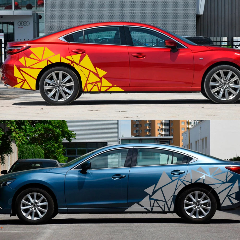 Car Door Side Splicing Triangles Graphics Stickers Automobile Tire Vinyl Film Decals Auto Tuning Accessories Body Decoration