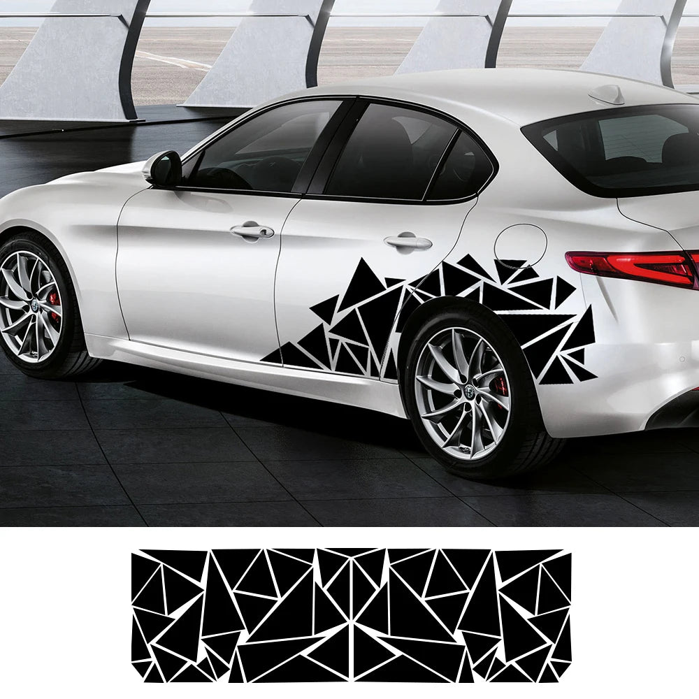 Car Door Side Splicing Triangles Graphics Stickers Automobile Tire Vinyl Film Decals Auto Tuning Accessories Body Decoration