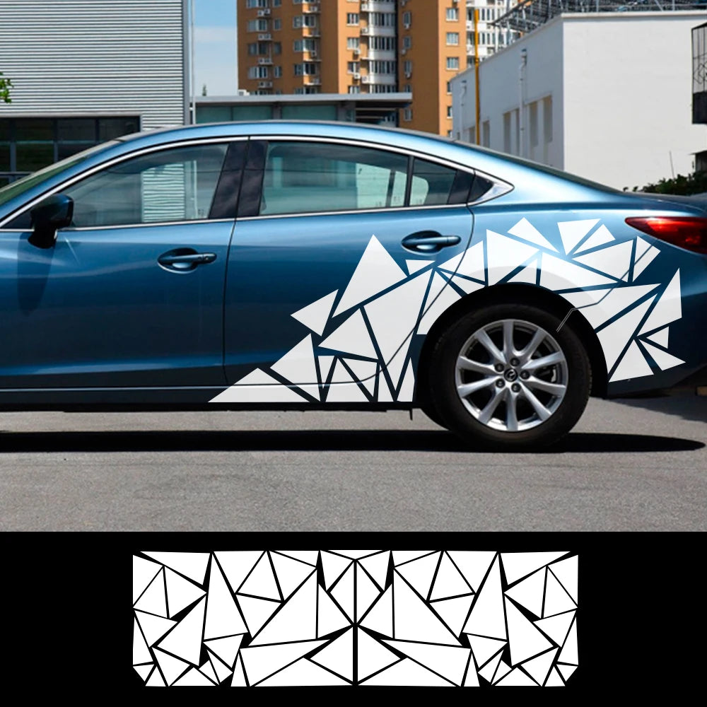 Car Door Side Splicing Triangles Graphics Stickers Automobile Tire Vinyl Film Decals Auto Tuning Accessories Body Decoration