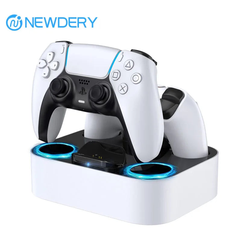 PS5 Controller Charger Station for Playstation 5 Dual for for DualSense Edge Control Fast Charging Dock Stand with Cable