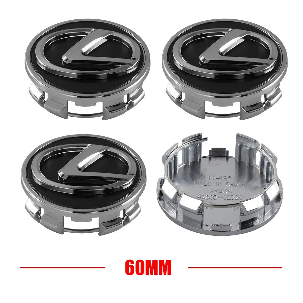4PCS 60mm For Lexus FSPORT LBX NX RX 350h 450h ES UX 300e GS GX IS Car Wheel Tire Hub Center Cap Cover Auto Exterior Accessories