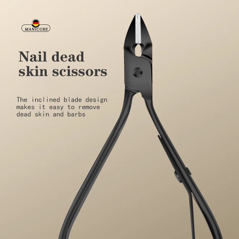 Nail clipper covers, complete set of decoration nails, 24-piece black diamond nail art, dead skin clipper, slanted nail clipper