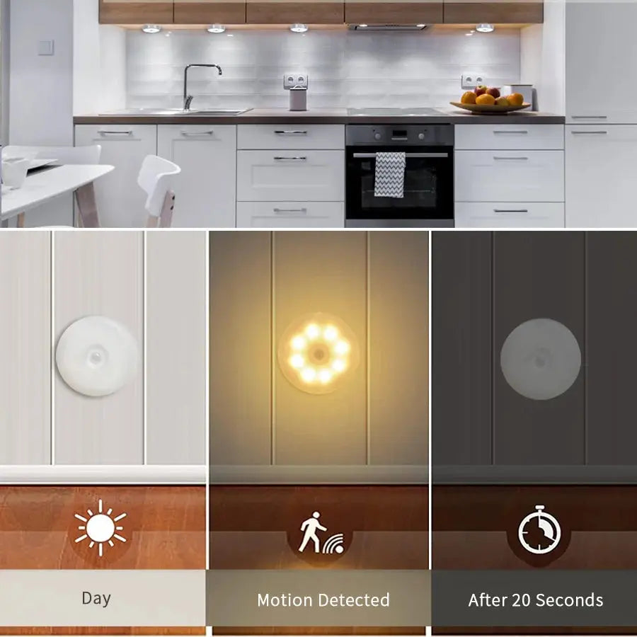 USB Rechargeable Motion Sensor LED Night Light PrimeFinds
