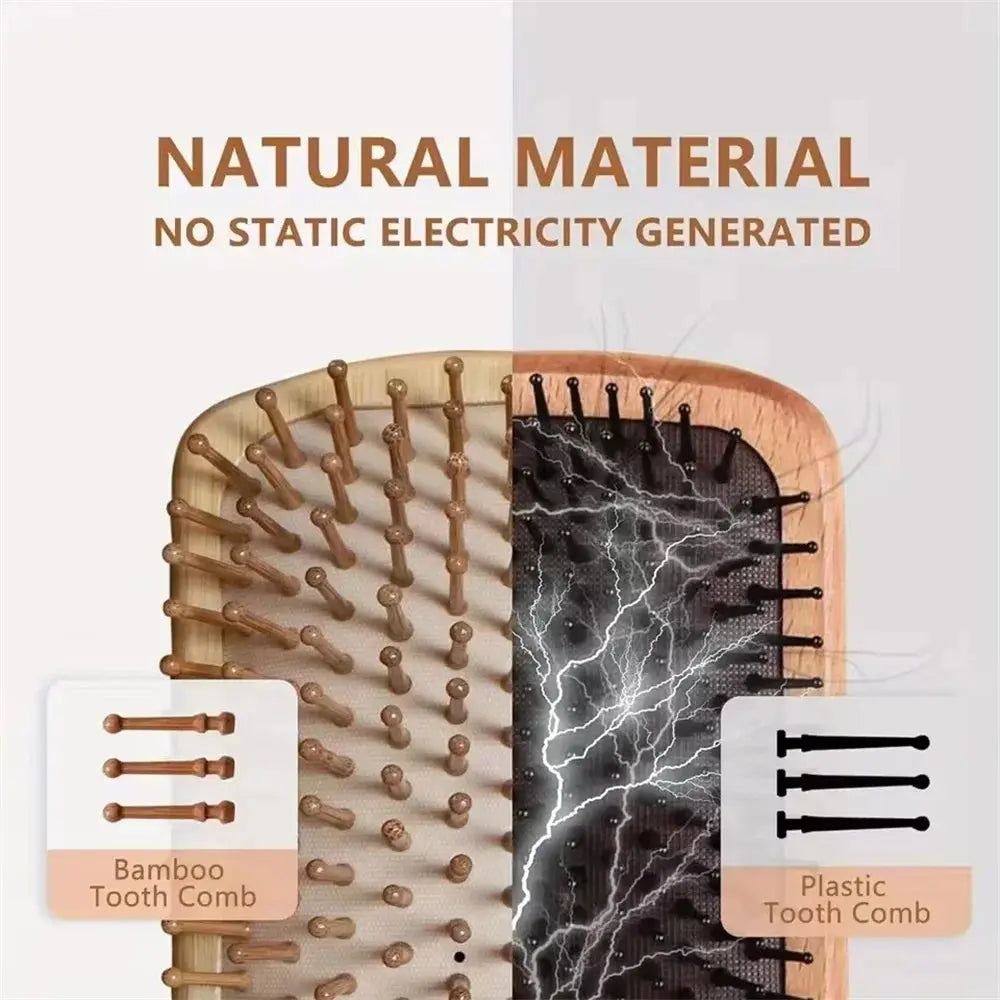 Natural Detangling Bamboo hair brush PrimeFinds