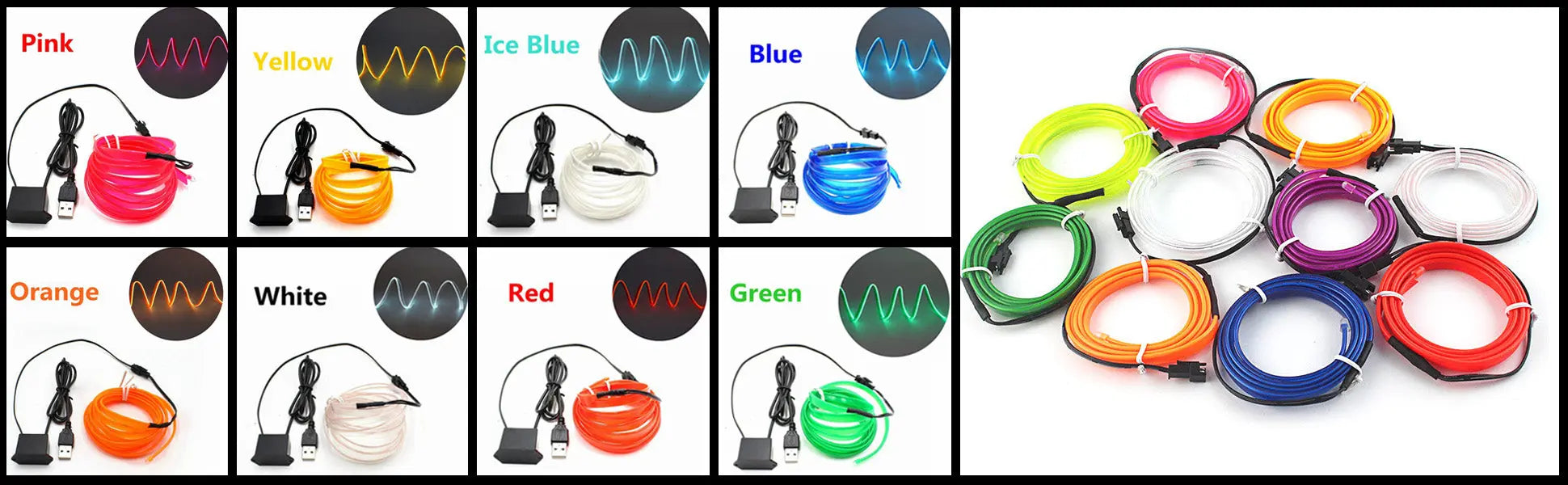5M USB Car Interior LED Strip Light – Flexible Neon Ambient Lighting PrimeFinds