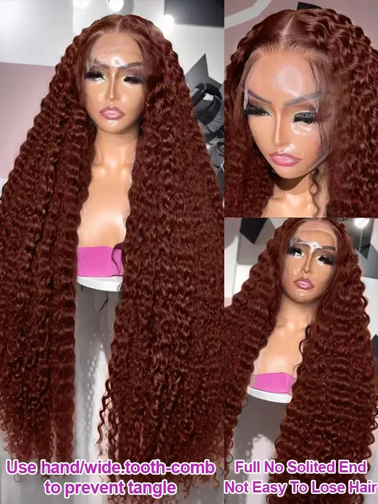 Deep Curly Human Hair HD Lace Front Wig (30–36″) PrimeFinds