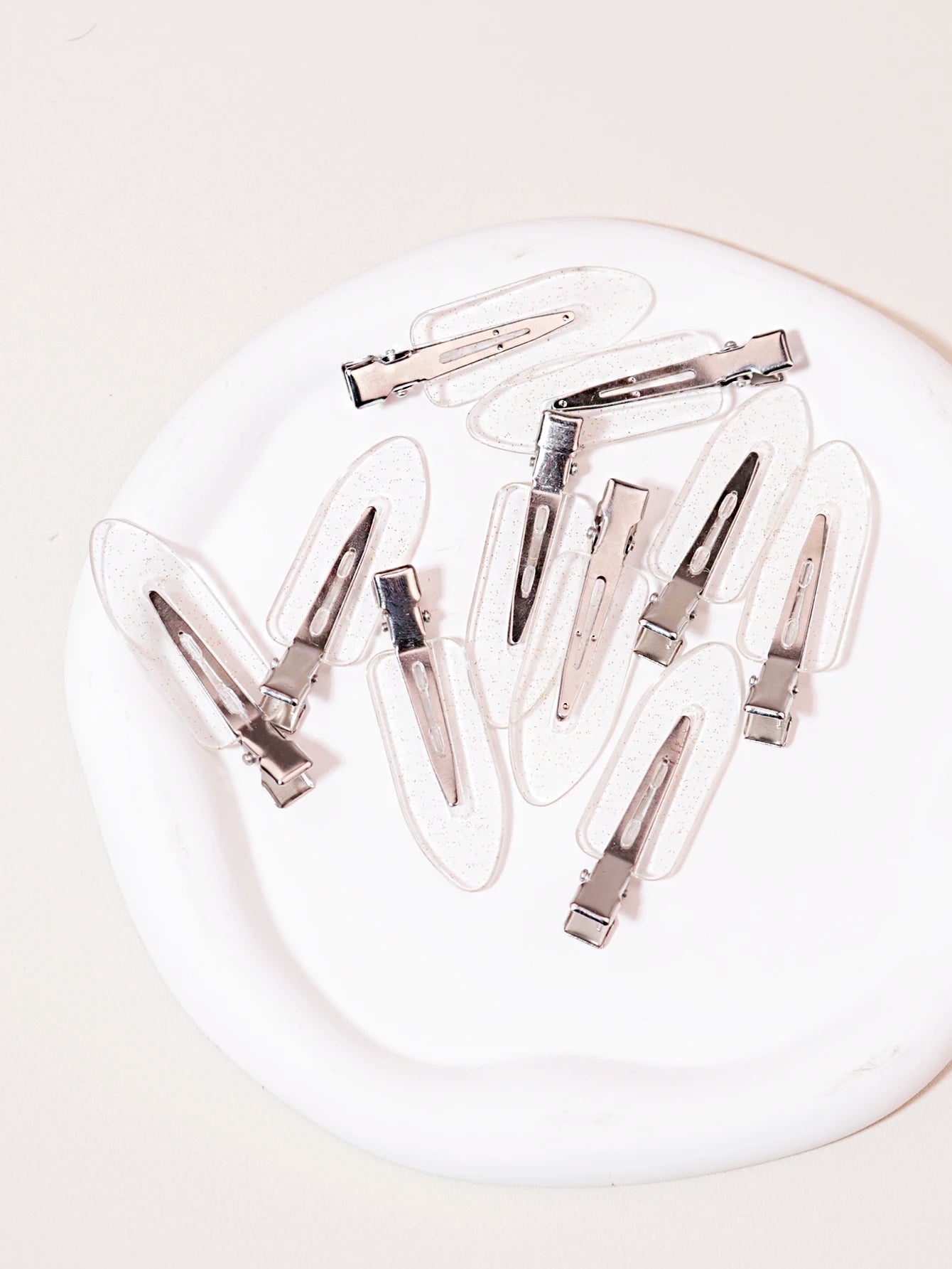 10pcs seamless fashion girl transparent hair clips, makeup facial accessory clips styling hair clips Special for real hair wigs