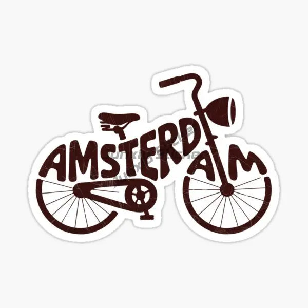 Amsterdam Landscape National Flag and Emblem Vinyl Self-adhesive Decal Car Waterproof Car Bumper Sticker Car Accessories KK10cm