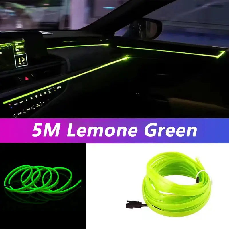 5M USB Car Interior LED Strip Light – Flexible Neon Ambient Lighting PrimeFinds