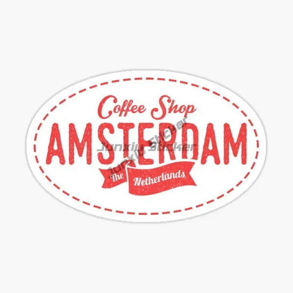 Amsterdam Landscape National Flag and Emblem Vinyl Self-adhesive Decal Car Waterproof Car Bumper Sticker Car Accessories KK10cm