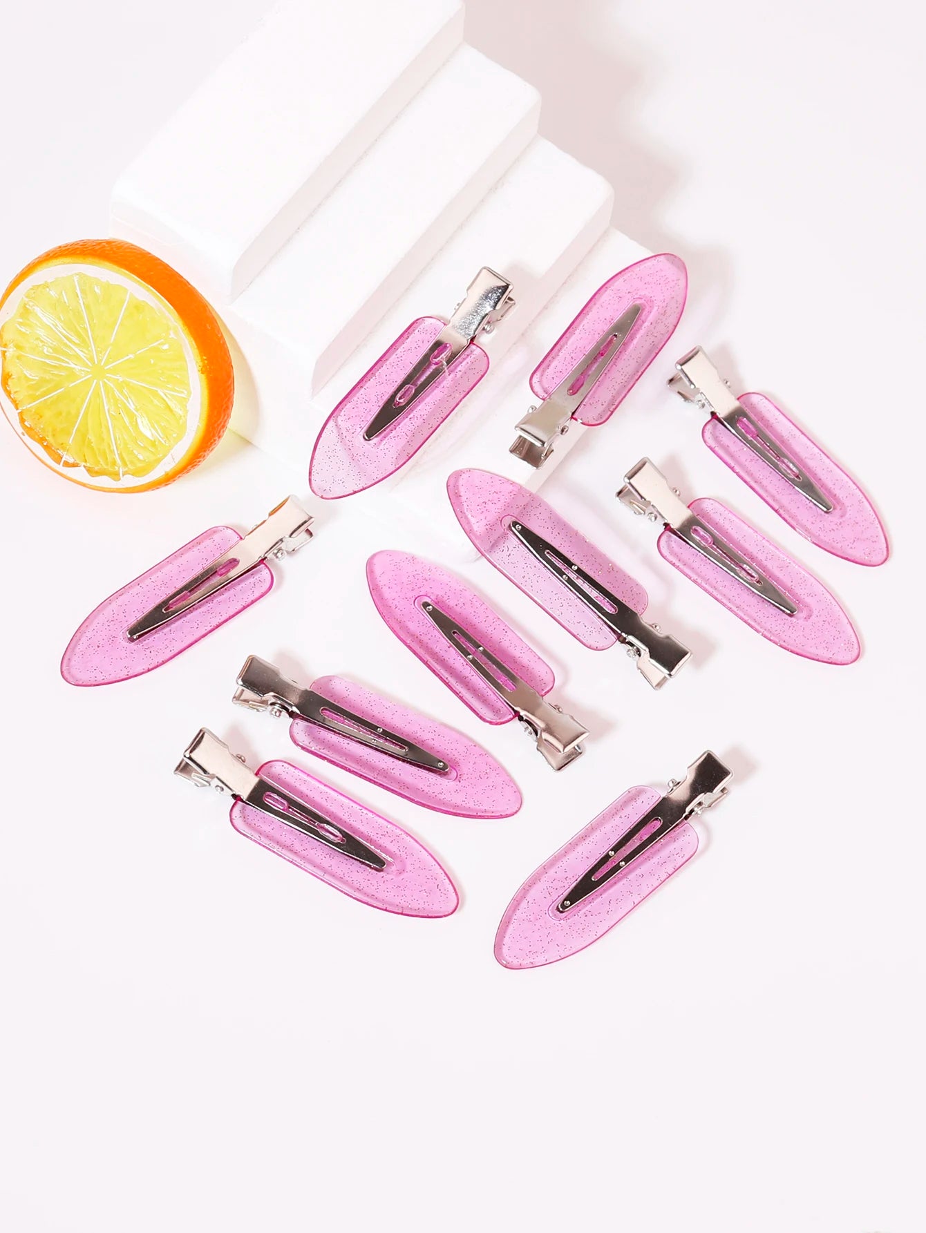 10pcs seamless fashion girl transparent hair clips, makeup facial accessory clips styling hair clips Special for real hair wigs