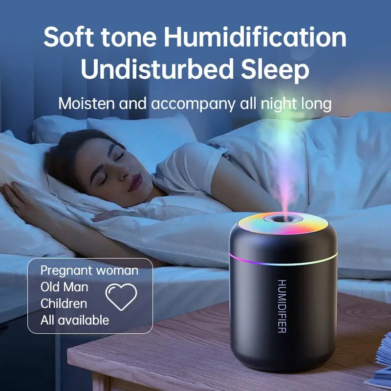 USB Mini Air Humidifier & Aroma Diffuser (180 ml) PrimeFinds