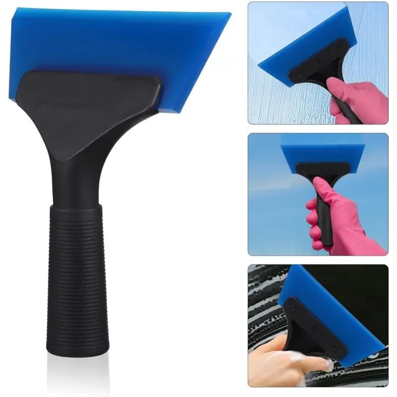 1pc Multifunction Auto Window Clean Scraper Shovel Tints Soft Silicone Scraper Water Blade Wiper Glass Handy Car Cleaner Tool