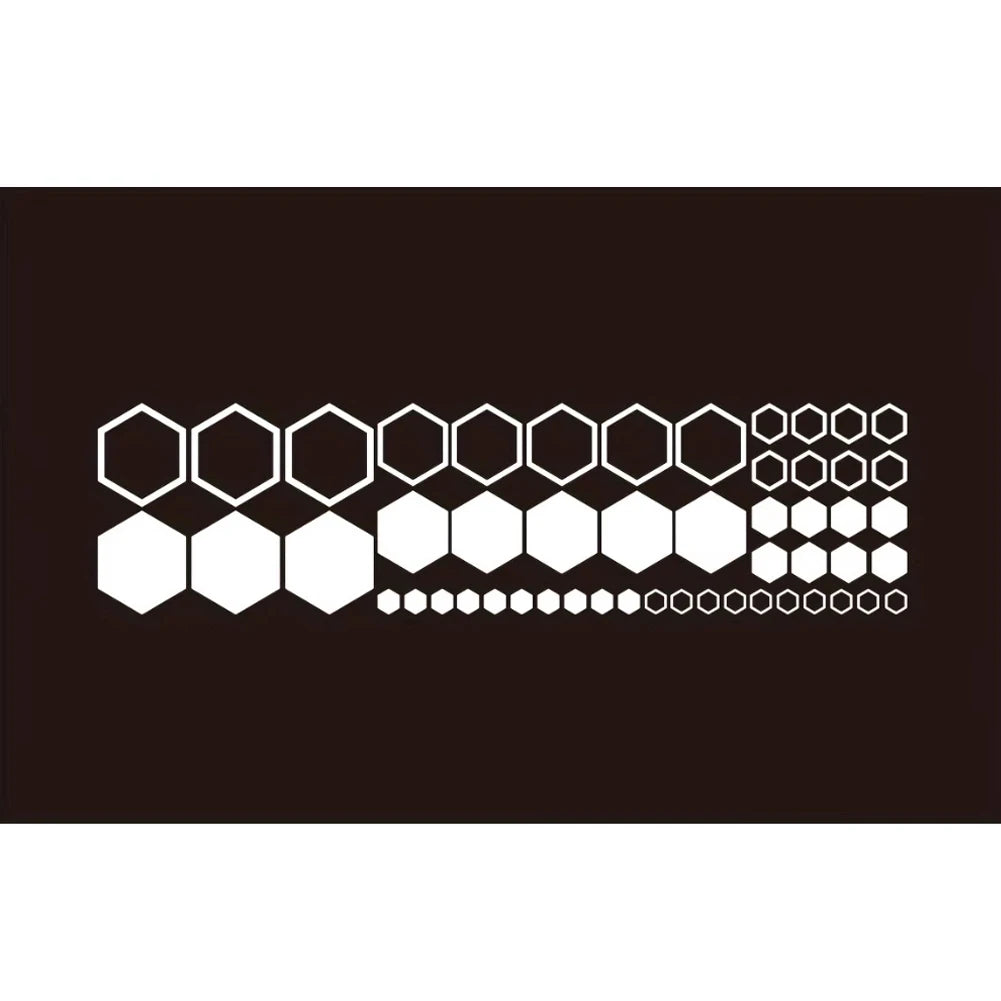 Car Honeycomb  Vinyl Decals,Large Small Combination Hexagonal Stickers DIY ,open style Decoration 52Pcs/Set