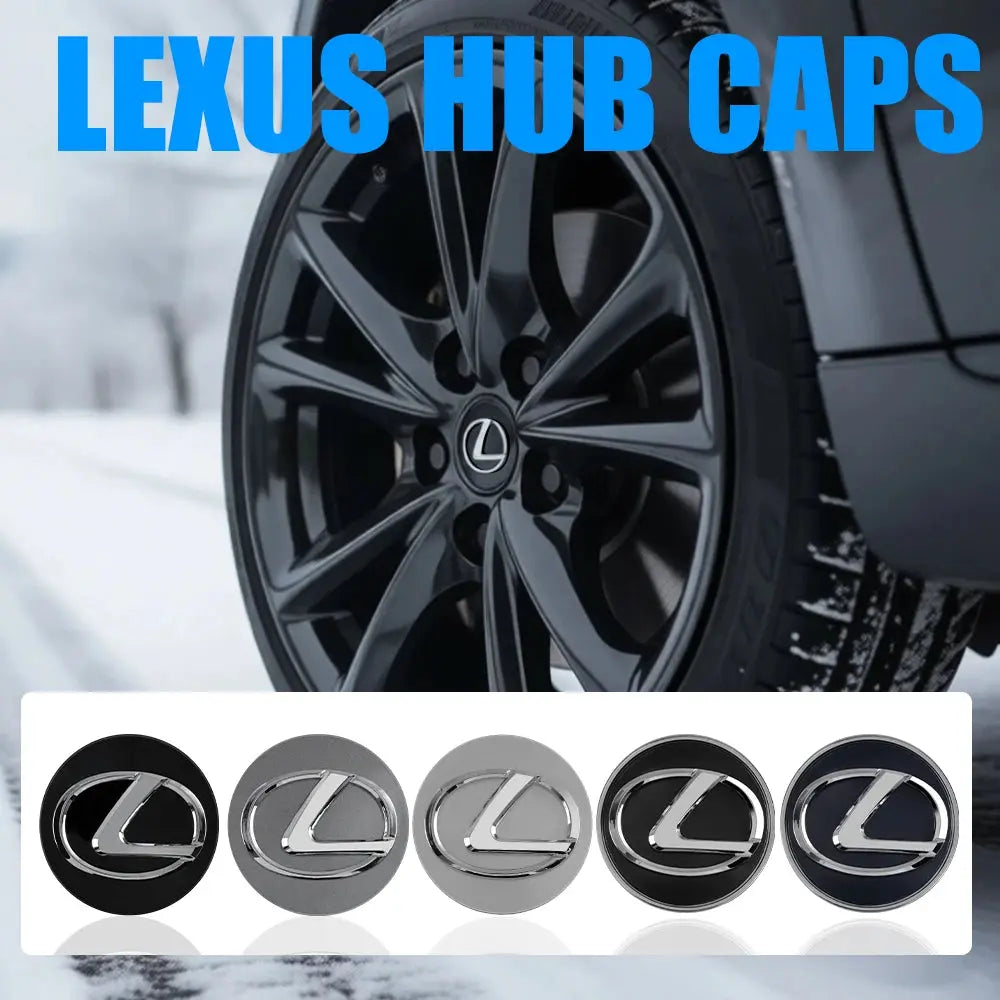 Lexus 60 mm Wheel Hub Center Caps (4‑Piece) PrimeFinds