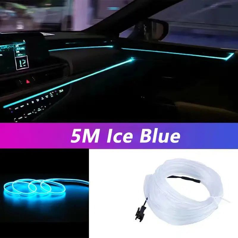 5M USB Car Interior LED Strip Light – Flexible Neon Ambient Lighting PrimeFinds