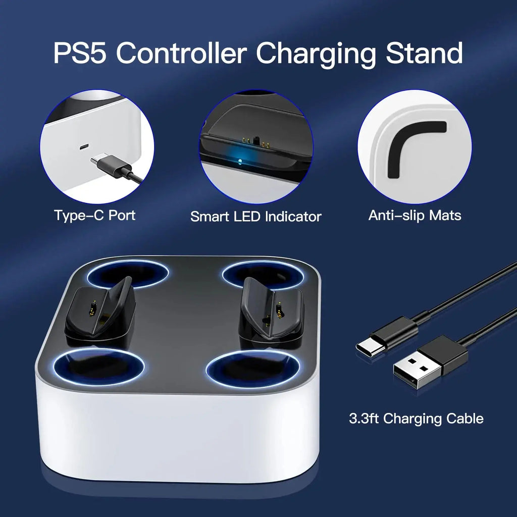 PS5 Controller Charging Station Dock - Dual Charging Station PrimeFinds