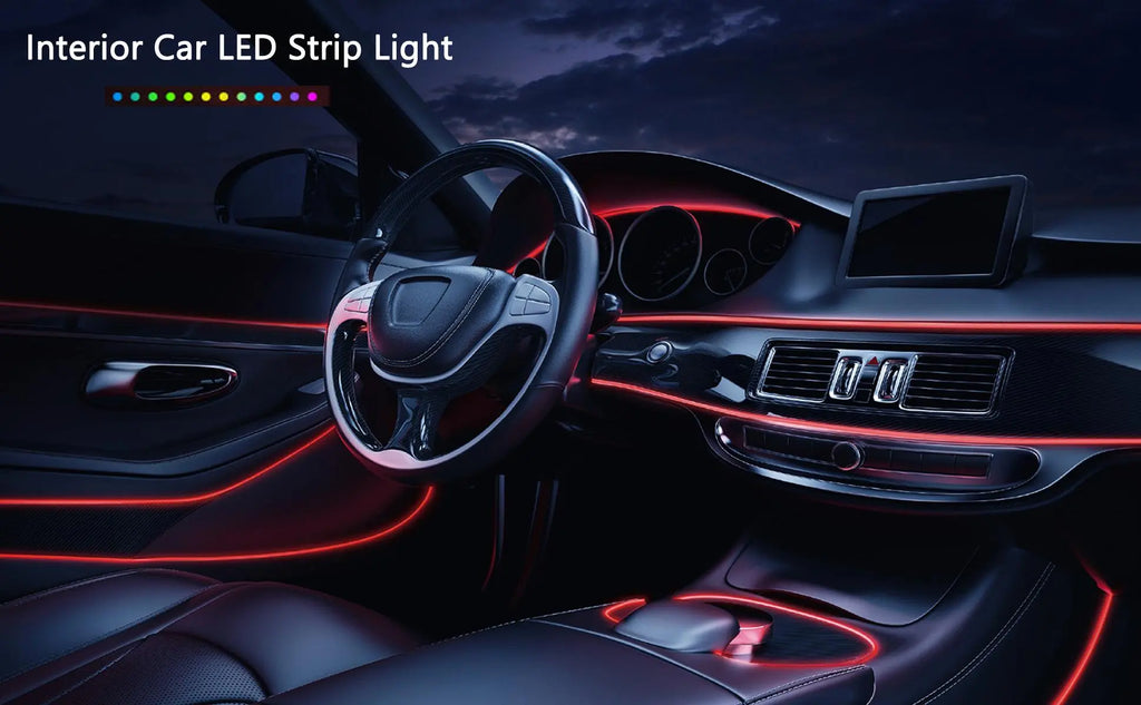 5M USB Car Interior LED Strip Light – Flexible Neon Ambient Lighting PrimeFinds