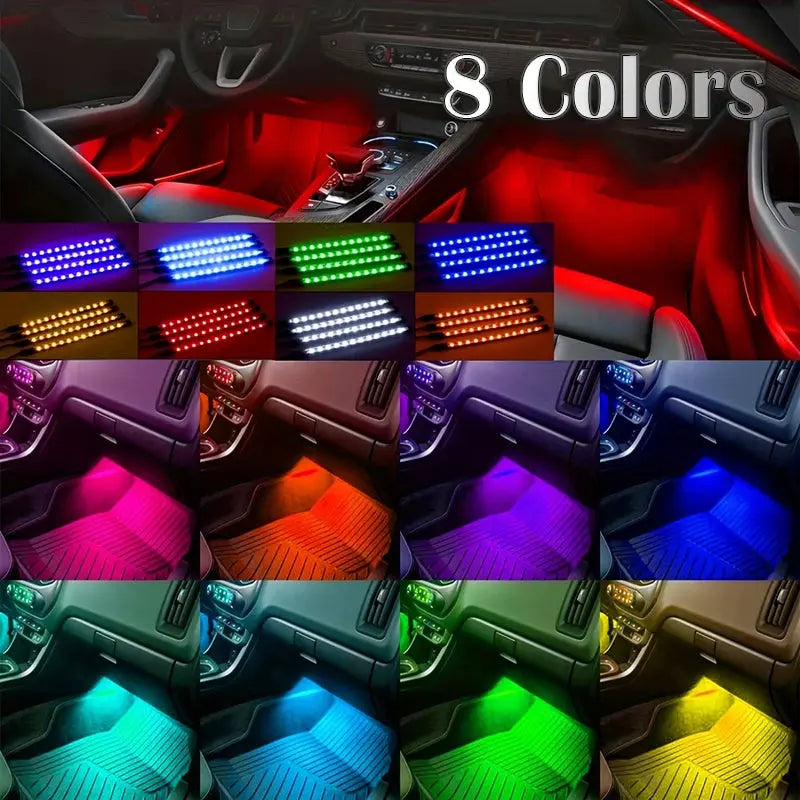 Bluetooth RGB LED Car Interior Light Strip (Music Sync) PrimeFinds