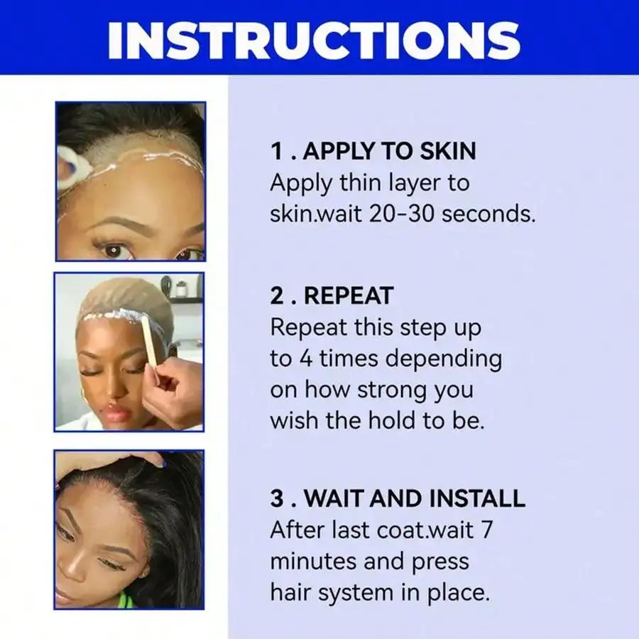 Wig Glue With Remover Super Lace Glue For Lace Wigs/Toupee/Closure Hair Glue Remover Wig Installation Kit