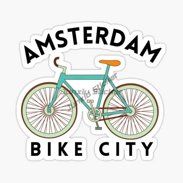 Amsterdam Landscape National Flag and Emblem Vinyl Self-adhesive Decal Car Waterproof Car Bumper Sticker Car Accessories KK10cm