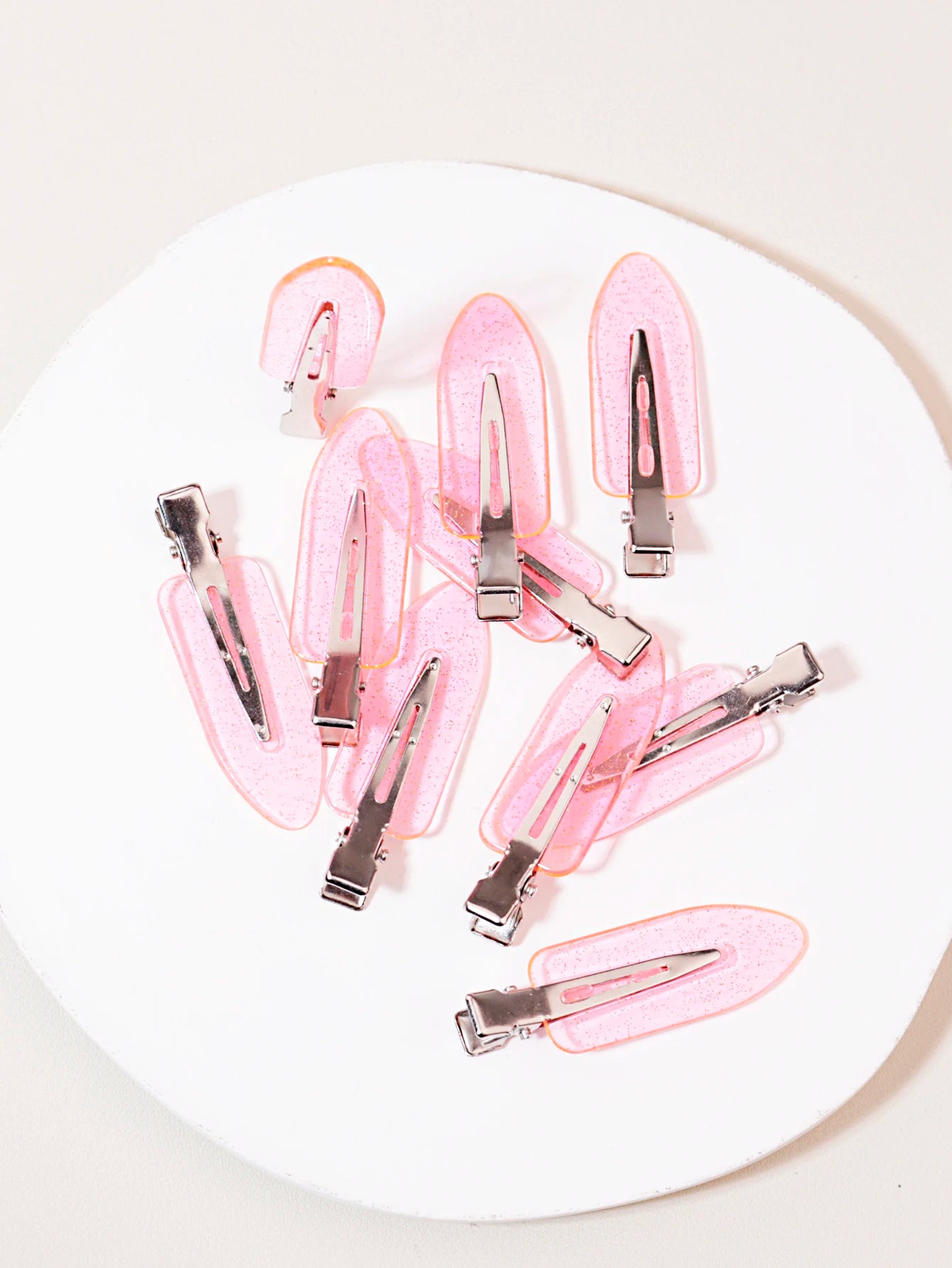 10pcs seamless fashion girl transparent hair clips, makeup facial accessory clips styling hair clips Special for real hair wigs