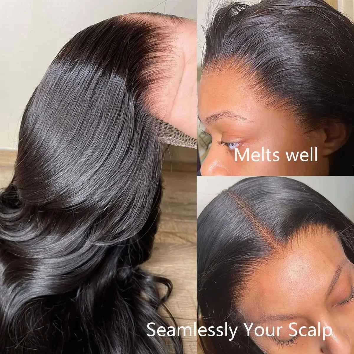 180% Density Brazilian Human Hair Wigs Pre Plucked Hd 13x4 Lace Front Wig Bleached Knots Transparent Lace Frontal Wig