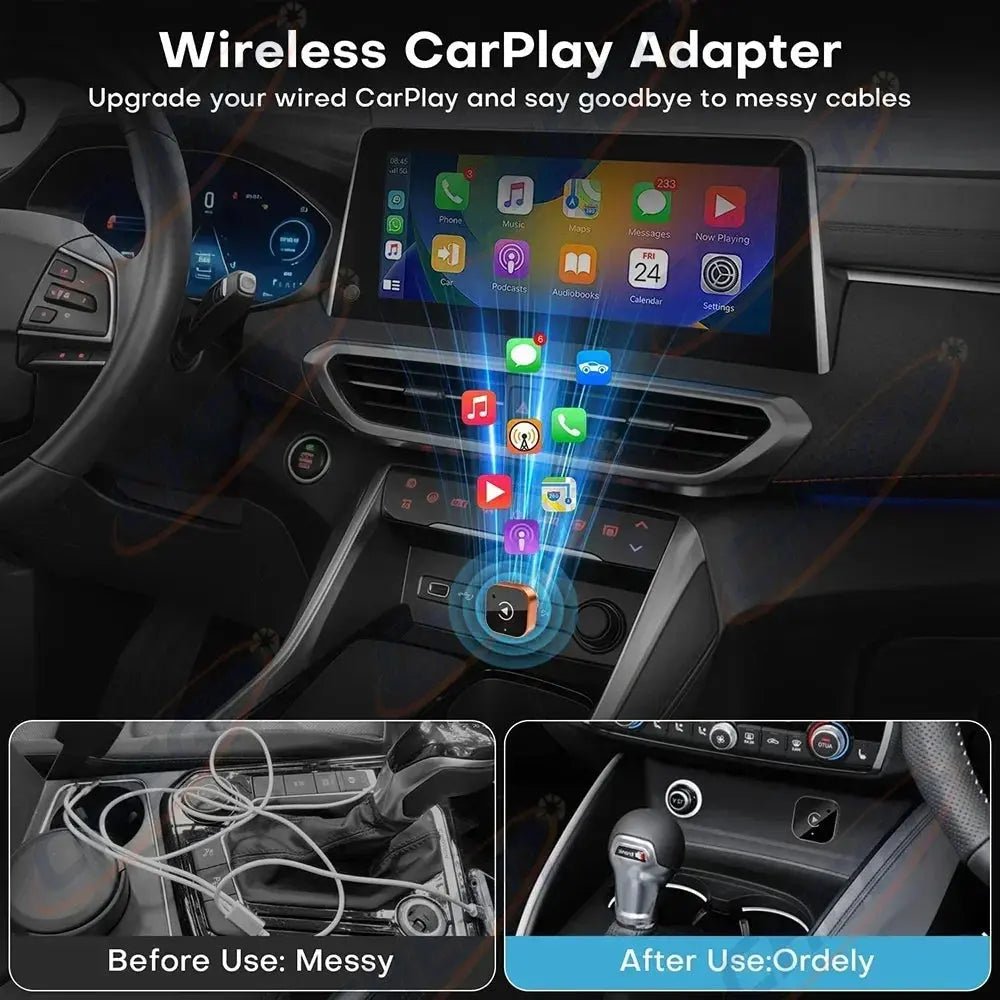 2-in-1 Wireless CarPlay & Android Auto Adapter – Wired to Wireless PrimeFinds