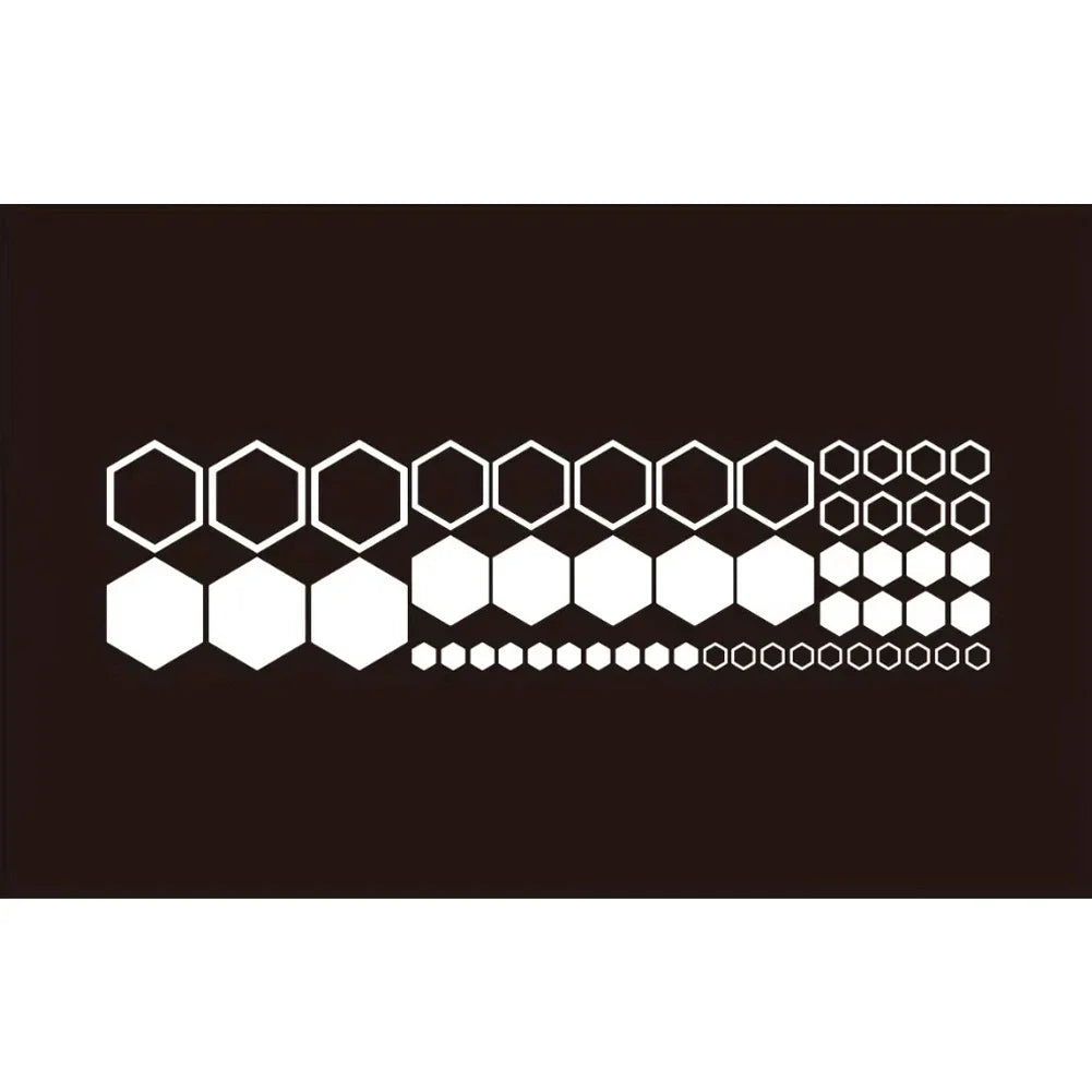 52Pcs/Set Car Cool Sticker Universal Car Graphics Honeycomb Open Style Sticker Auto Graphics Decor Tuning Car Side Sticker