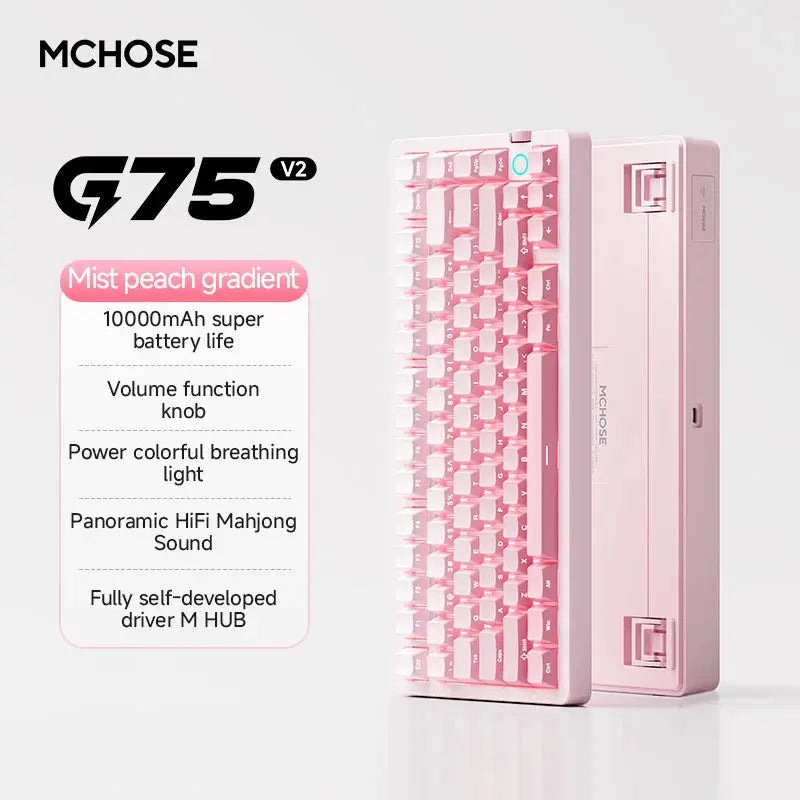 MCHOSE G75 V2 Wireless RGB Mechanical Gaming Keyboard PrimeFinds