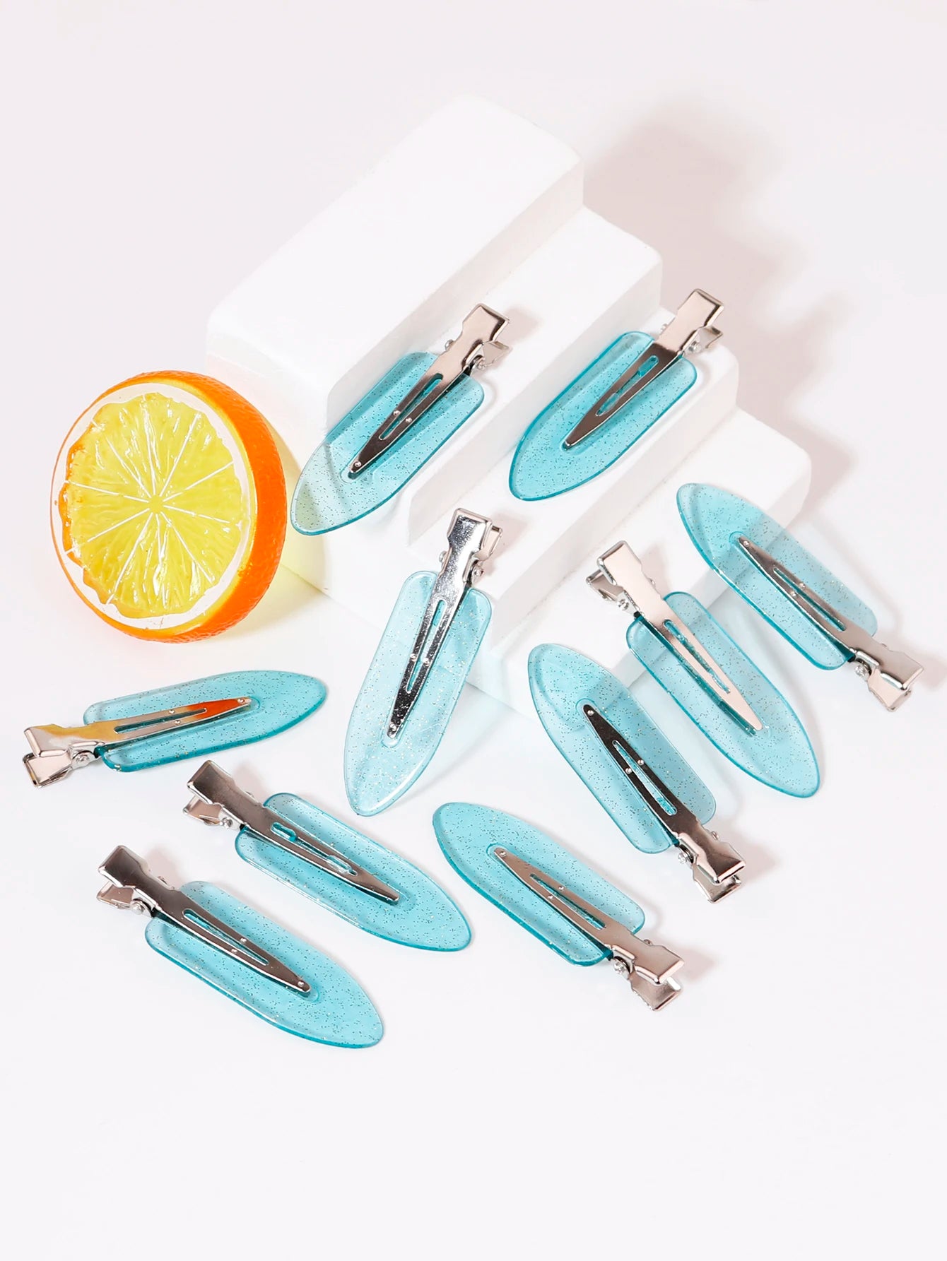 10pcs seamless fashion girl transparent hair clips, makeup facial accessory clips styling hair clips Special for real hair wigs