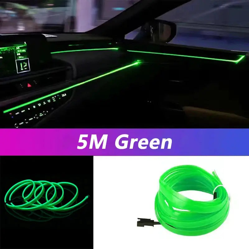 5M USB Car Interior LED Strip Light – Flexible Neon Ambient Lighting PrimeFinds