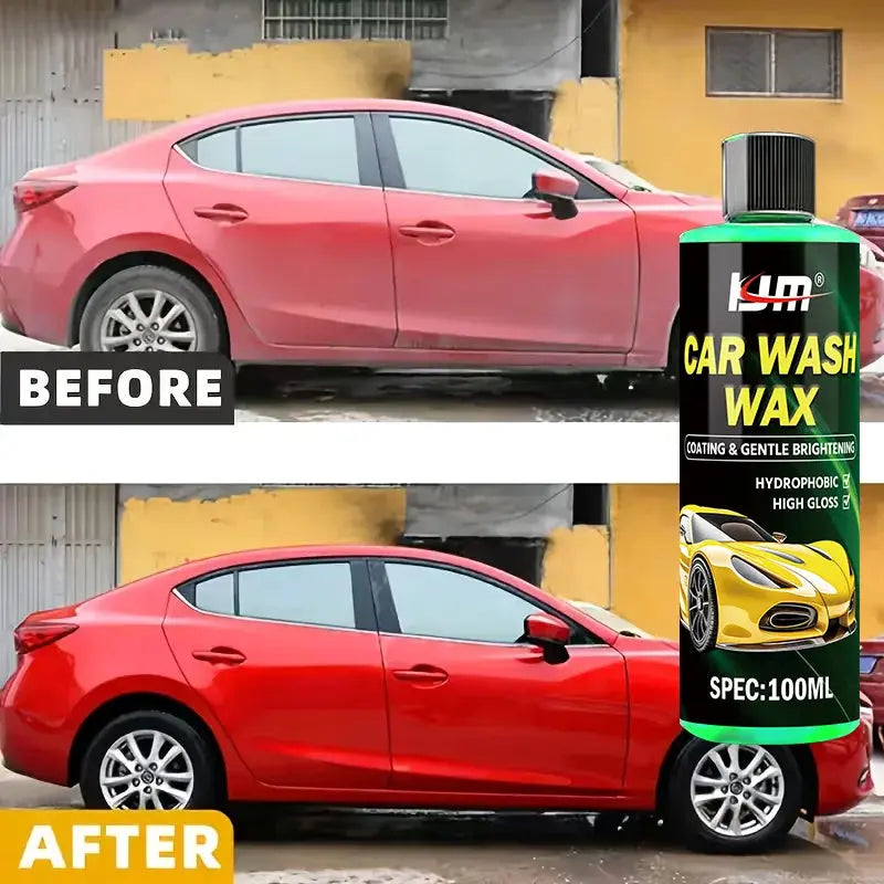 Concentrated Car Wash & Wax Shampoo – High-Foam Gloss Cleaner (100ml) PrimeFinds