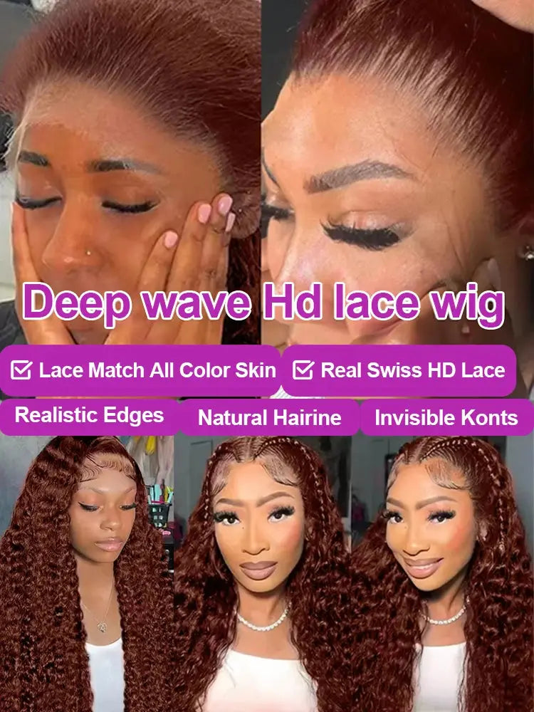 Deep Curly Human Hair HD Lace Front Wig (30–36″) PrimeFinds