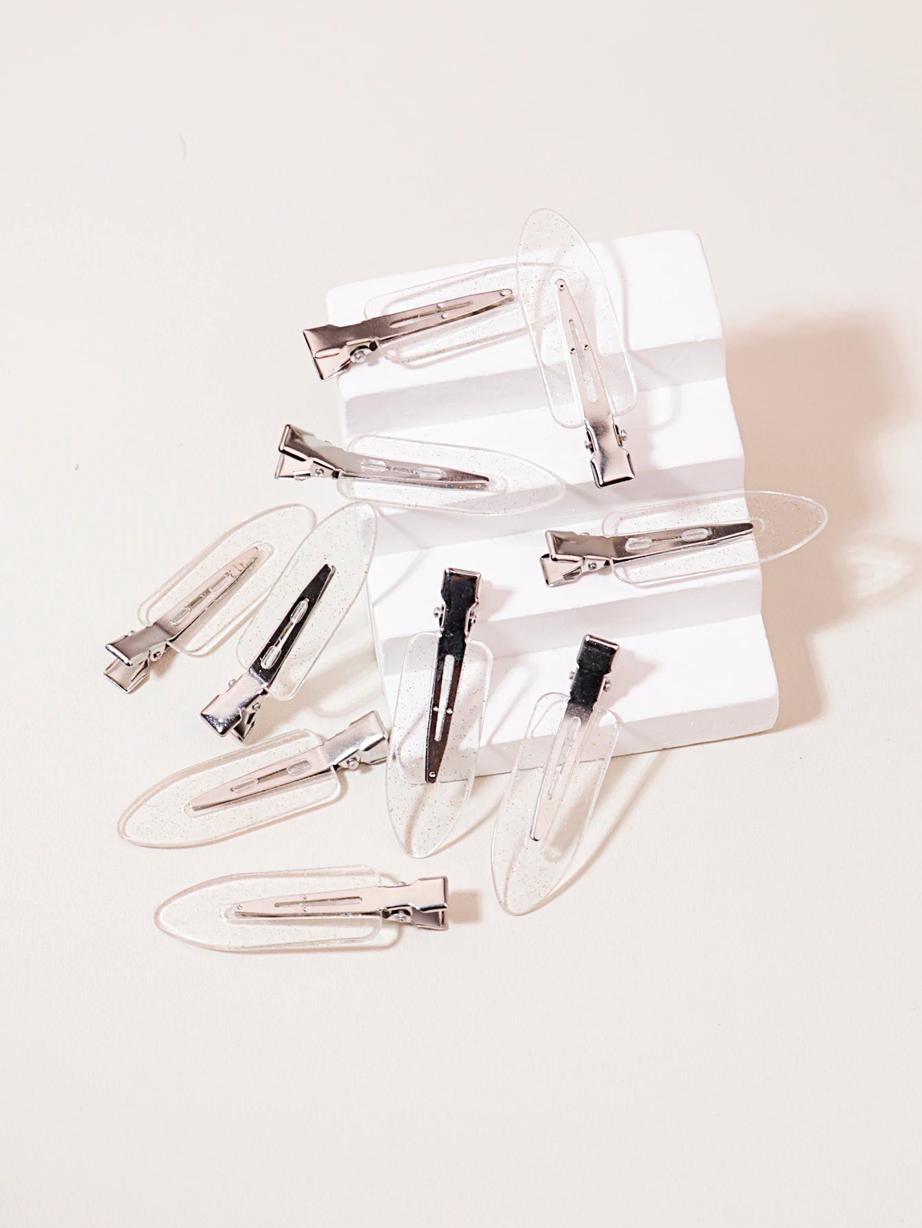 10pcs seamless fashion girl transparent hair clips, makeup facial accessory clips styling hair clips Special for real hair wigs