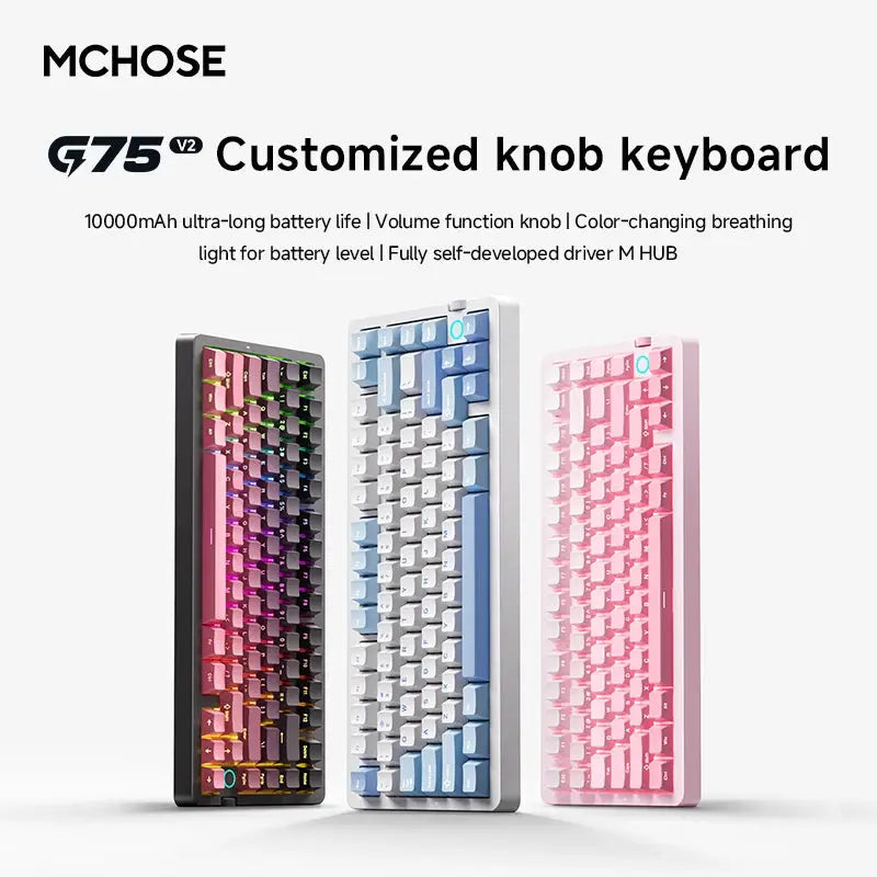 MCHOSE G75 V2 Wireless RGB Mechanical Gaming Keyboard PrimeFinds