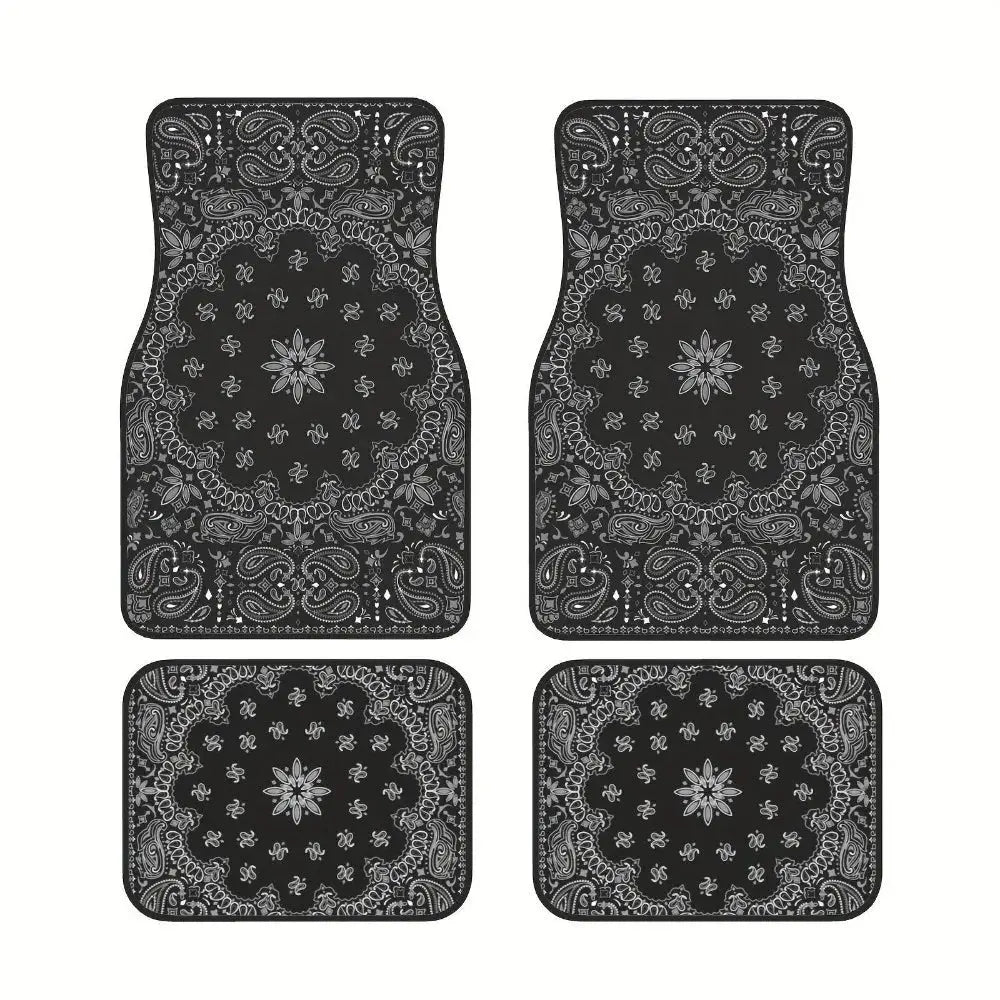 Bohemian 4‑Piece Car Floor Mats – Heavy Duty & Anti‑Slip PrimeFinds
