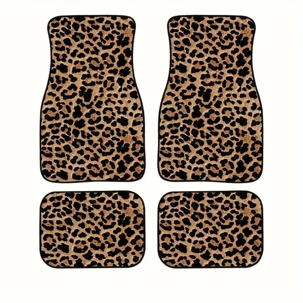 4Pcs Bohemian Car Floor Mats Anti-slip Heavy Duty Persian Carpet Dirty Resistant Car Decoration Car Floor Protector Rugs