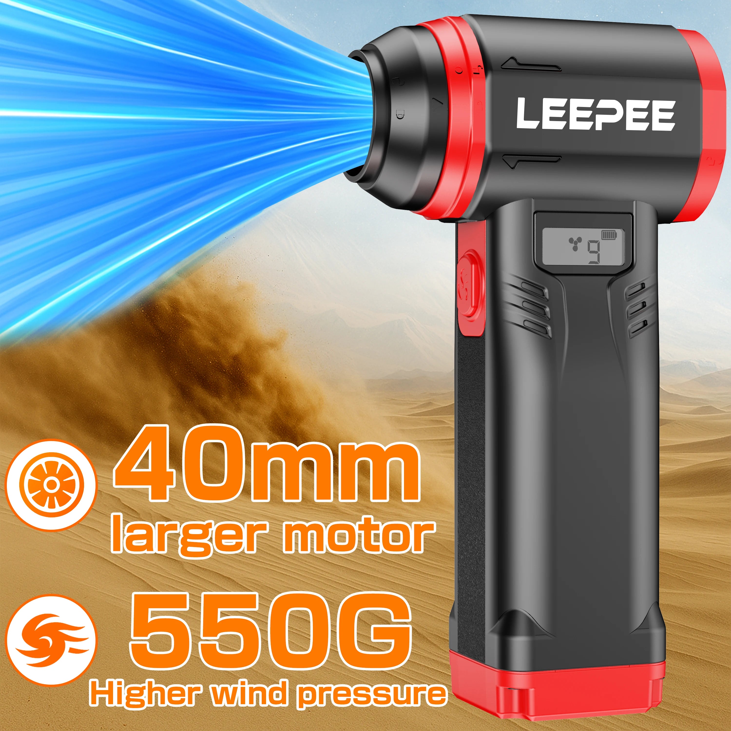 For Car RV Truck Trailer SUV Wireless Hair Dryer Powerful Air Jet Blower Violent Fan Cleaning Blower Tools Handheld Turbo Fan