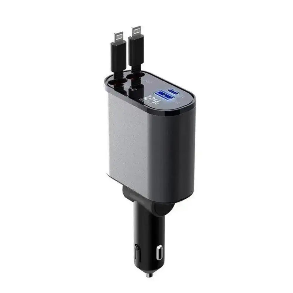 100W Fast Car Charger Adapter with USB + USB‑C Ports