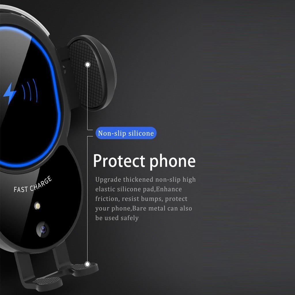 10W Wireless Car Charger with Automatic Clamping Mount