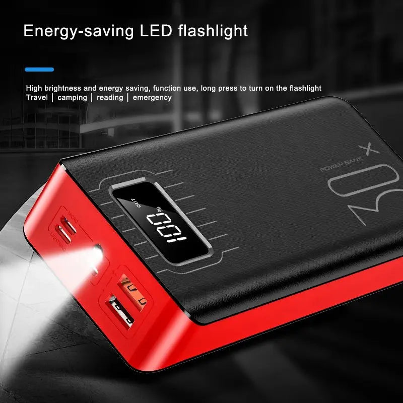 20,000 mAh Portable Power Bank with Dual USB & LED Flashlight DC-THE CEO