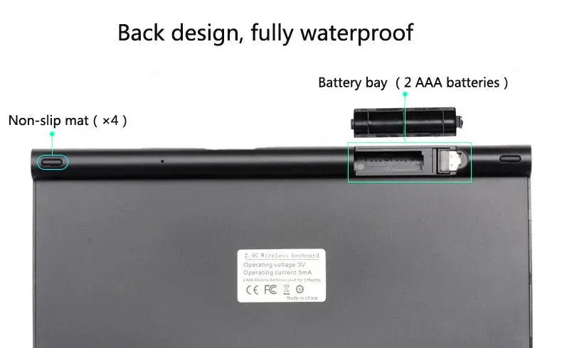 2.4 GHz Wireless Mini Keyboard & Optical Mouse Combo DC-THE CEO