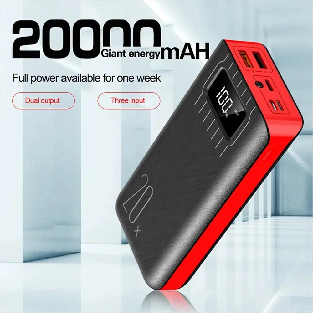 20,000 mAh Portable Power Bank with Dual USB & LED Flashlight DC-THE CEO